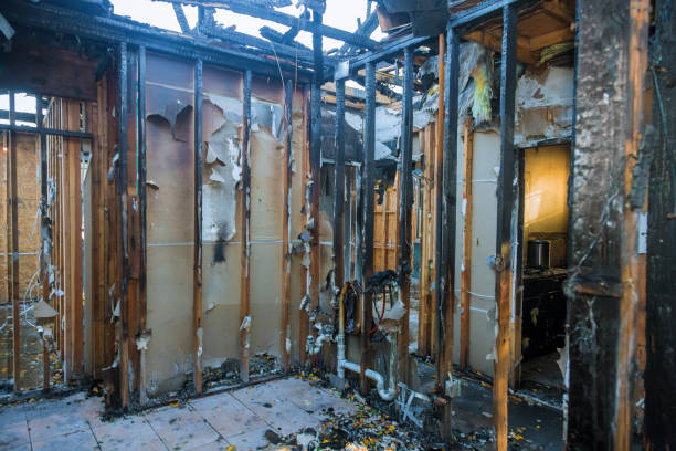 Professional Fire Damage Removal technician working in Columbus, WI